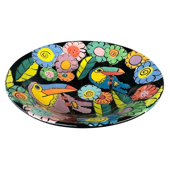 Vibrant Masterpiece: Hand-Painted Ceramic Bowl by Fiona Collins - Picture 7 of 11